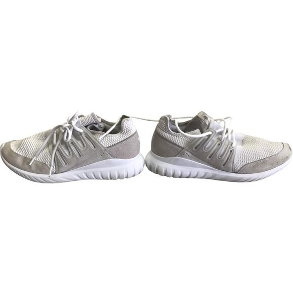 adidas Tubular Radial Sneaker Running Shoes Mens Size 10.5 White Light Grey